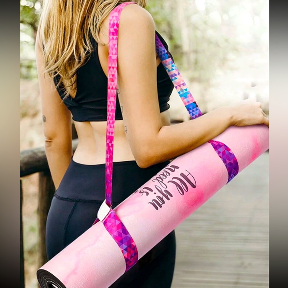 Adjustable Thick Yoga Mat Carrier Strap, Stretching Band For Mats